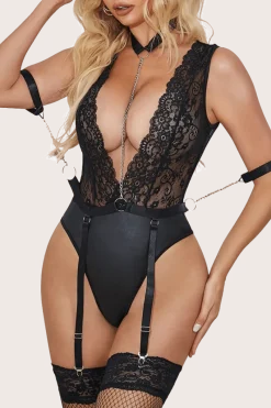 Liebeslust Bodys * Body mit Armfesseln schwarz