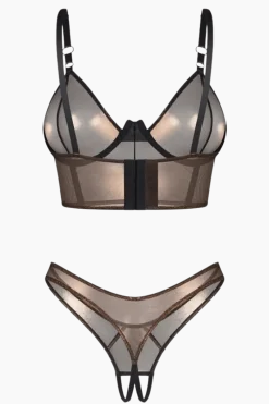 Obsessive Reizwäsche Sets * Bronze-BH Set ouvert
