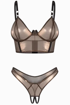Obsessive Reizwäsche Sets * Bronze-BH Set ouvert