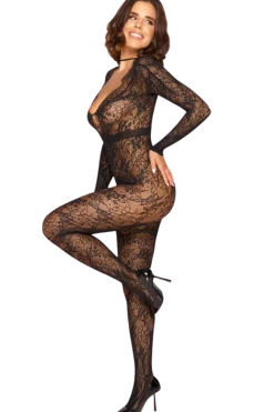 Cottelli Collection Bodystockings & Netz * Catsuit Spitzenoptik ouvert