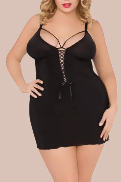 Andalea Negligee & Babydoll * Chemise mit Schnürung Plus Size