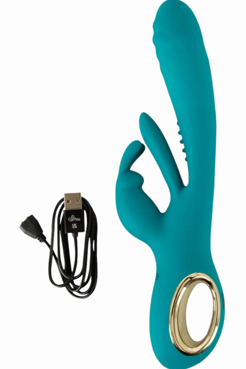 Sweet Smile Vibratoren * G-Punkt Rabbitvibrator mit Stoßfunktion - Ø 3,5 cm | 25 cm