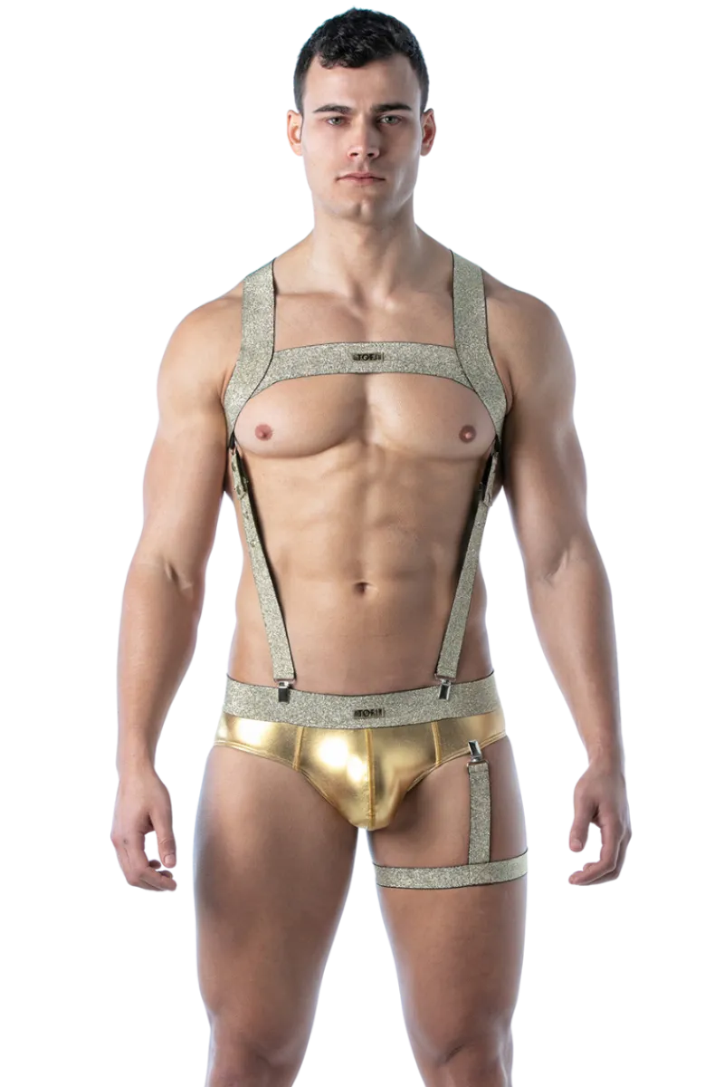 TOF PARIS Harness * Herren Brust Harness gold