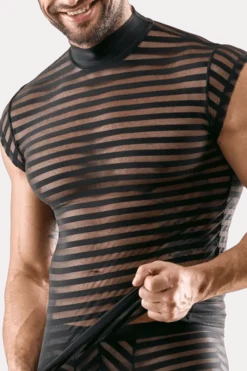 SVEN JOY MENT Männer Outfits * Herren hirt it tranparenten treifen