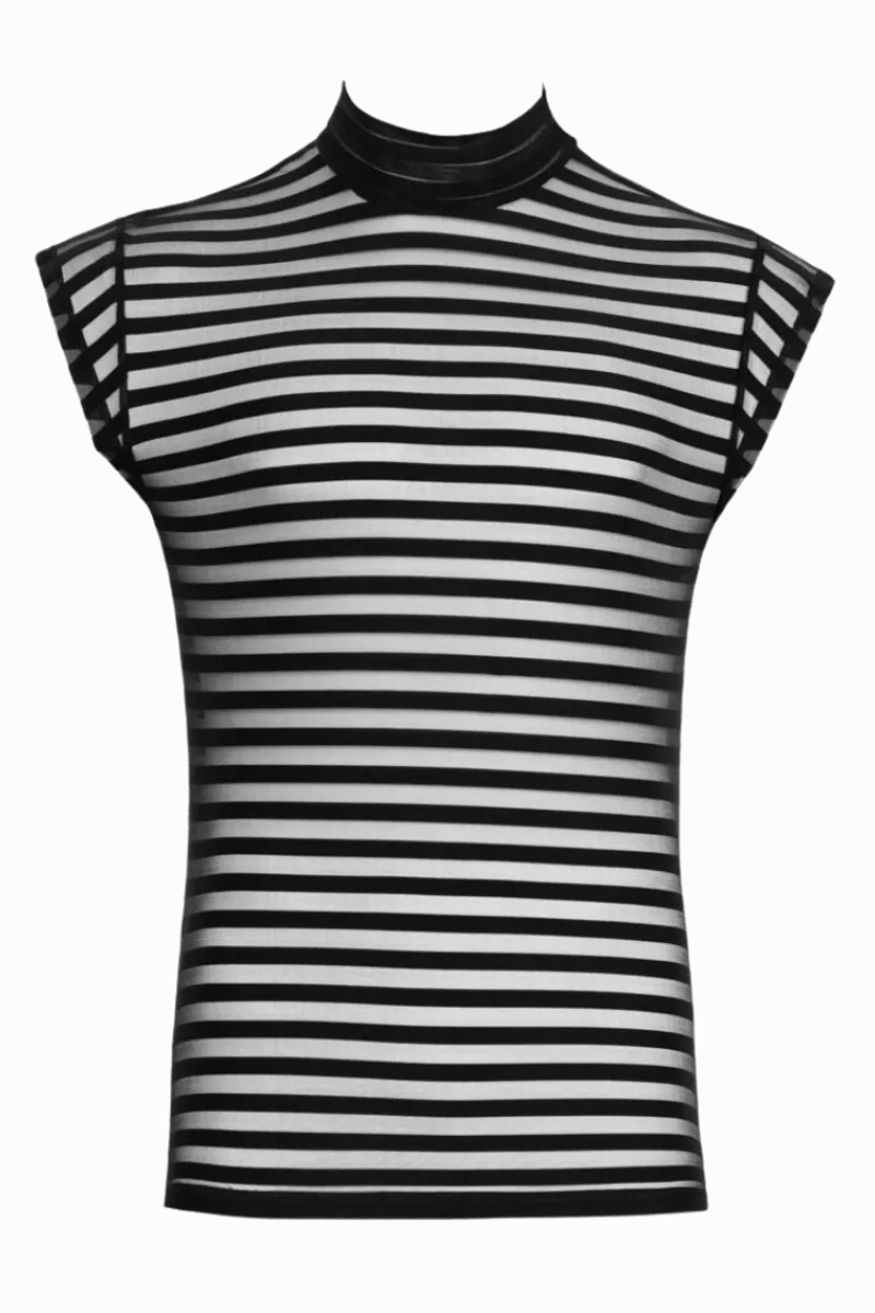 SVEN JOY MENT Männer Outfits * Herren hirt it tranparenten treifen