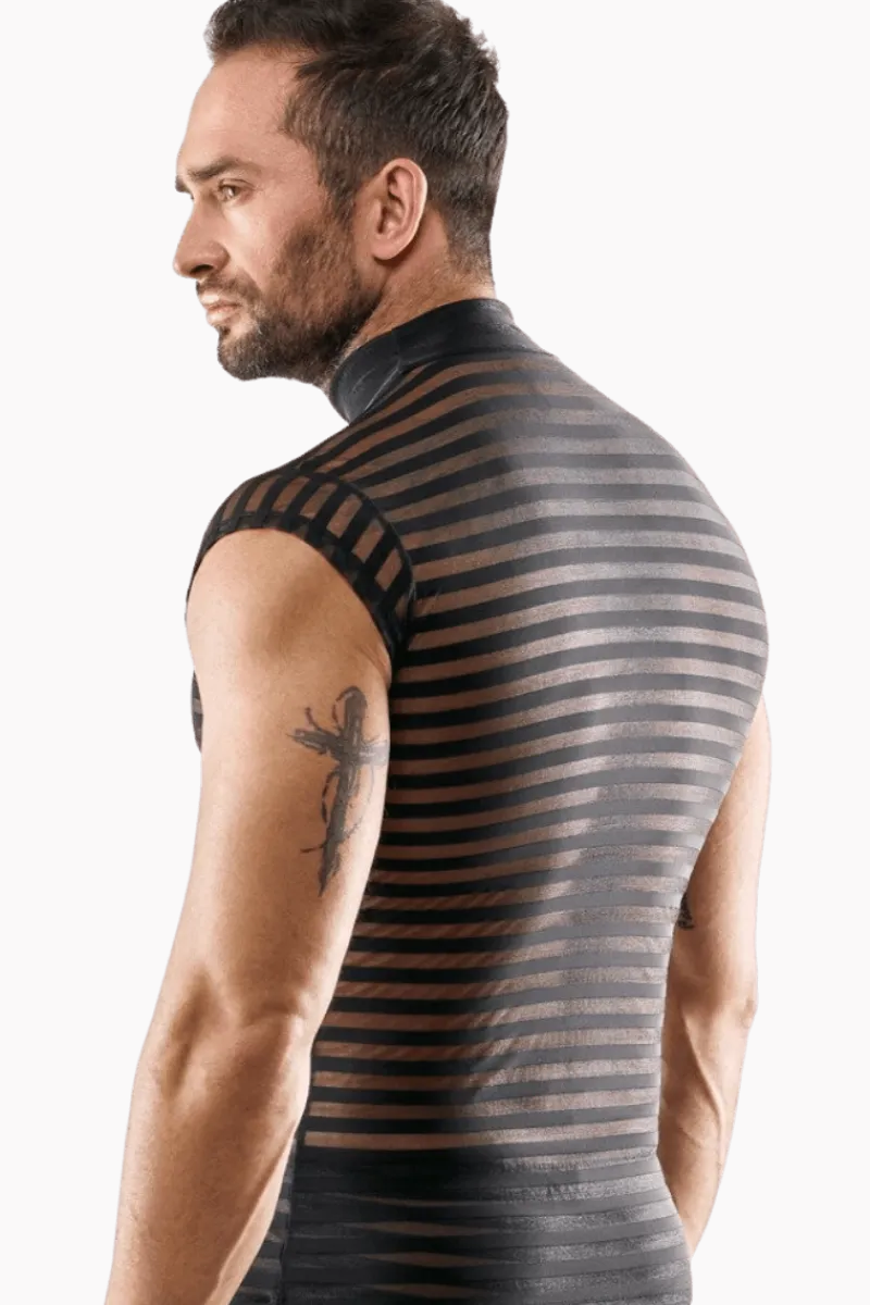 SVEN JOY MENT Männer Outfits * Herren hirt it tranparenten treifen