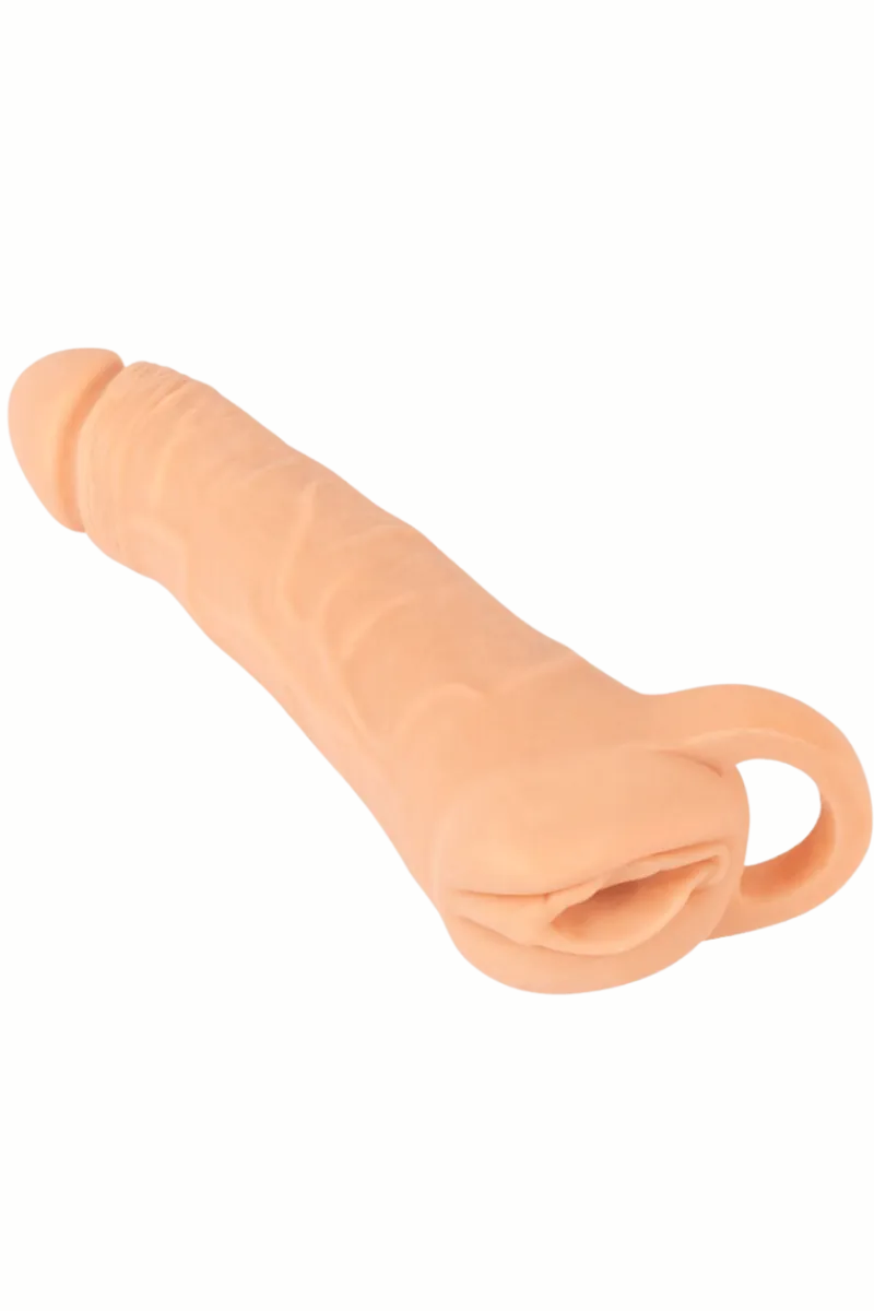 Nature Skin Paartoys|Masturbator * 2in1 Masturbator-Dildo - Ø 5,7cm | 23,8cm | Large