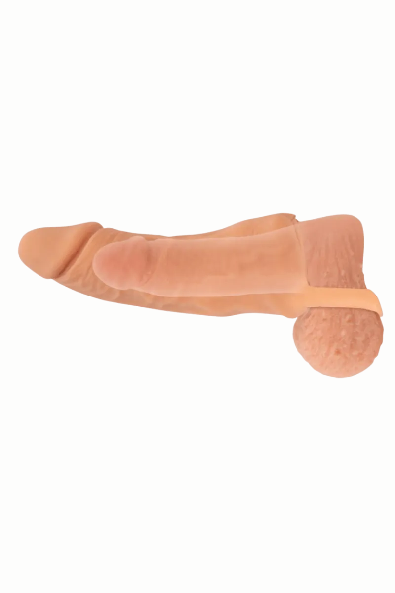 Nature Skin Paartoys|Masturbator * 2in1 Masturbator-Dildo - Ø 5cm | 18,5cm | Medium