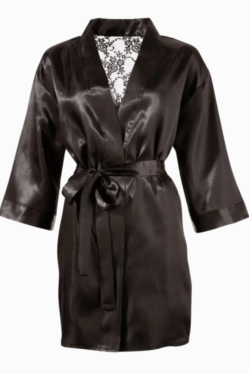 Cottelli Collection Kimono * Kimono Satin und Spitze