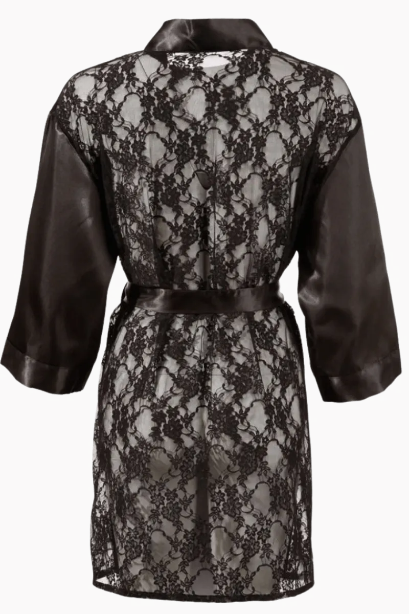 Cottelli Collection Kimono * Kimono Satin und Spitze