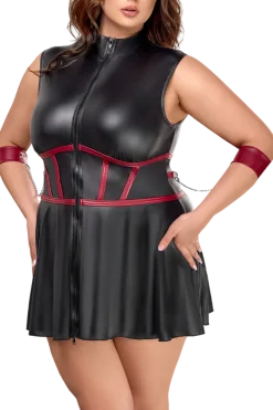 Cottelli Collection Plus Size Sexy Kleider * Kleid mit Fesseln und Augenbinde Plus Size