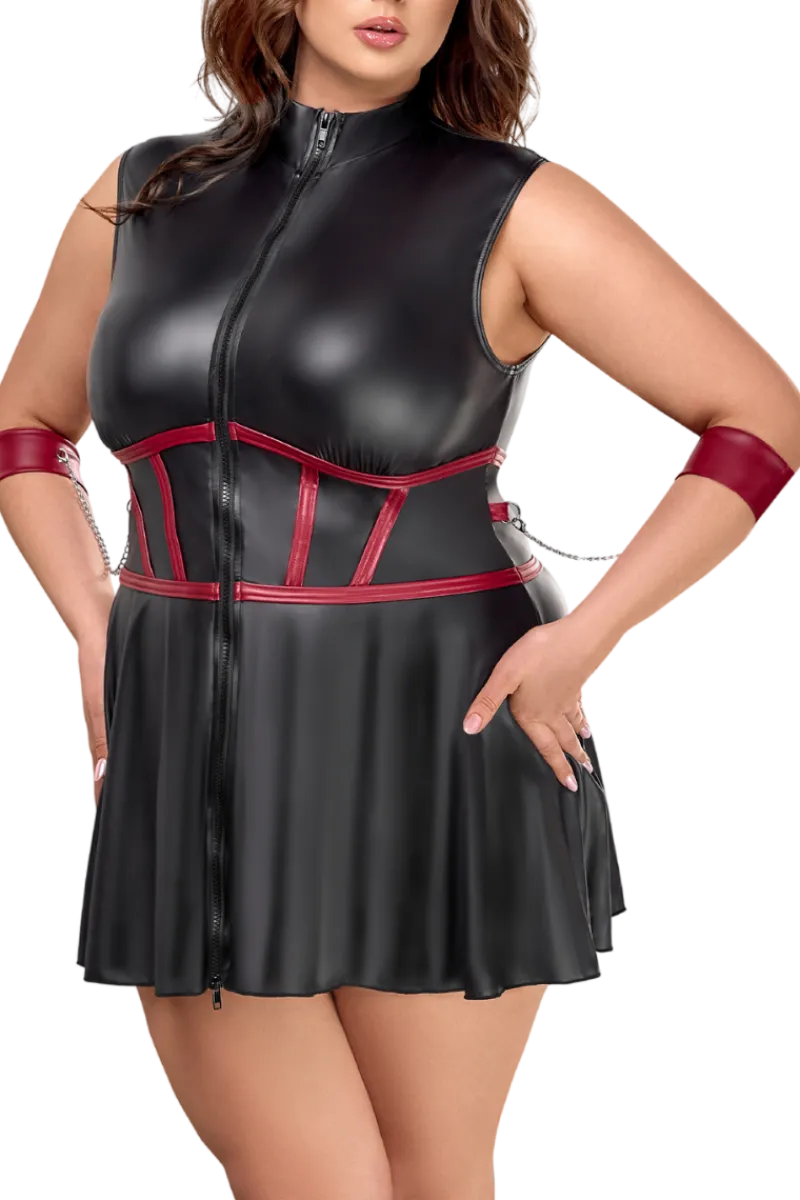 Cottelli Collection Plus Size Sexy Kleider * Kleid mit Fesseln und Augenbinde Plus Size