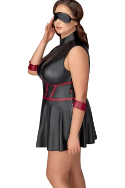 Cottelli Collection Plus Size Sexy Kleider * Kleid mit Fesseln und Augenbinde Plus Size