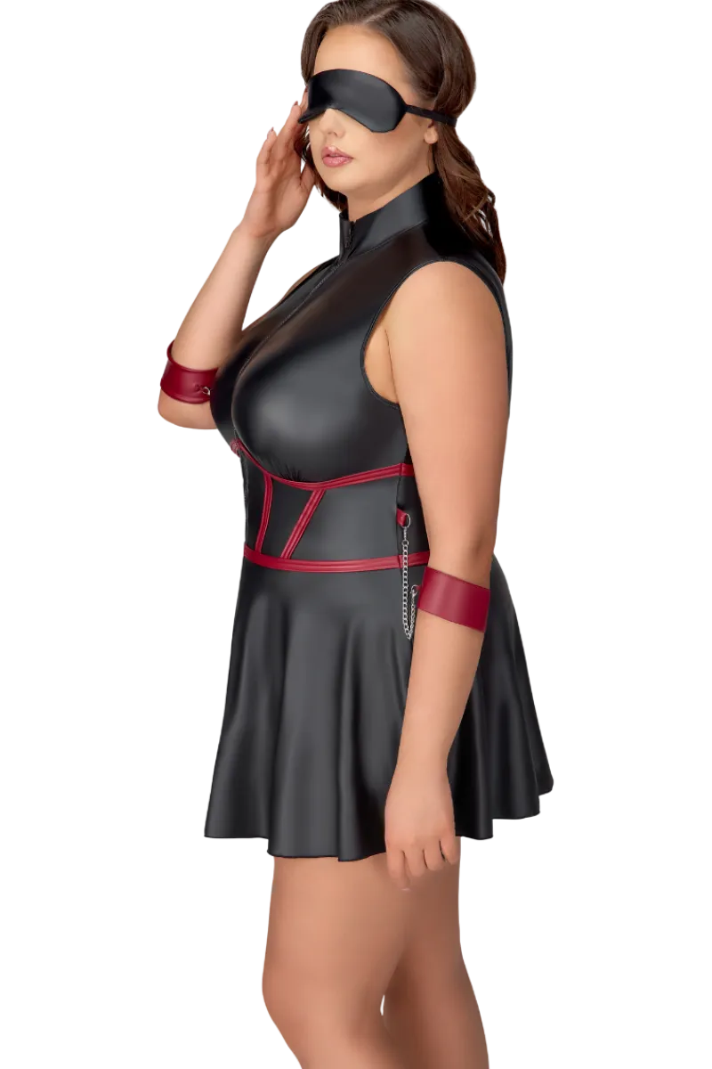 Cottelli Collection Plus Size Sexy Kleider * Kleid mit Fesseln und Augenbinde Plus Size