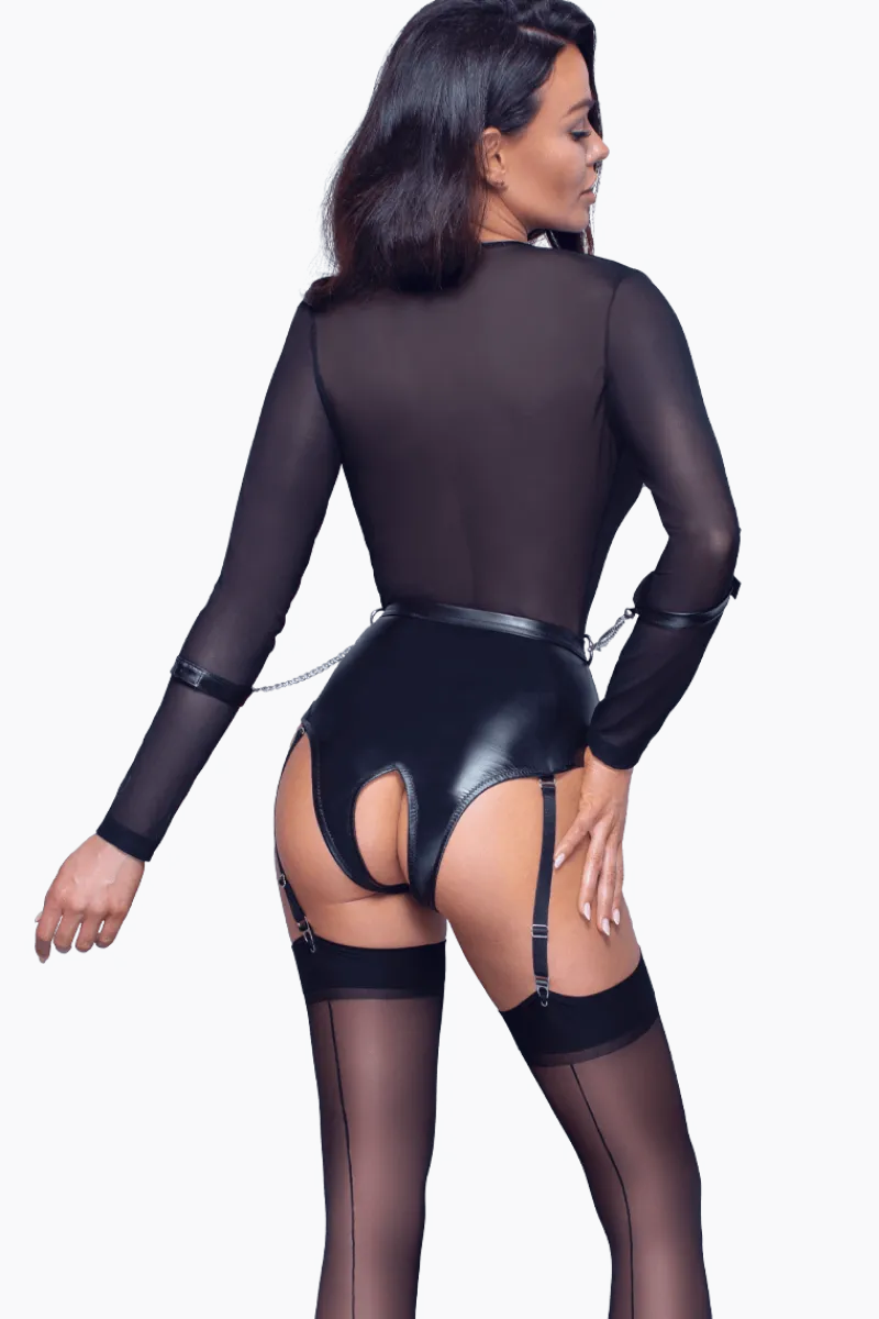 Cottelli Collection Wetlook Outfits|Bodys * angar Body ouvert