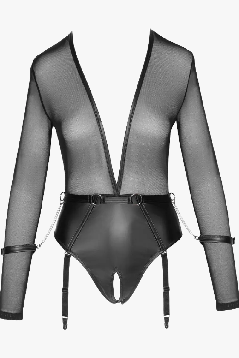 Cottelli Collection Wetlook Outfits|Bodys * angar Body ouvert