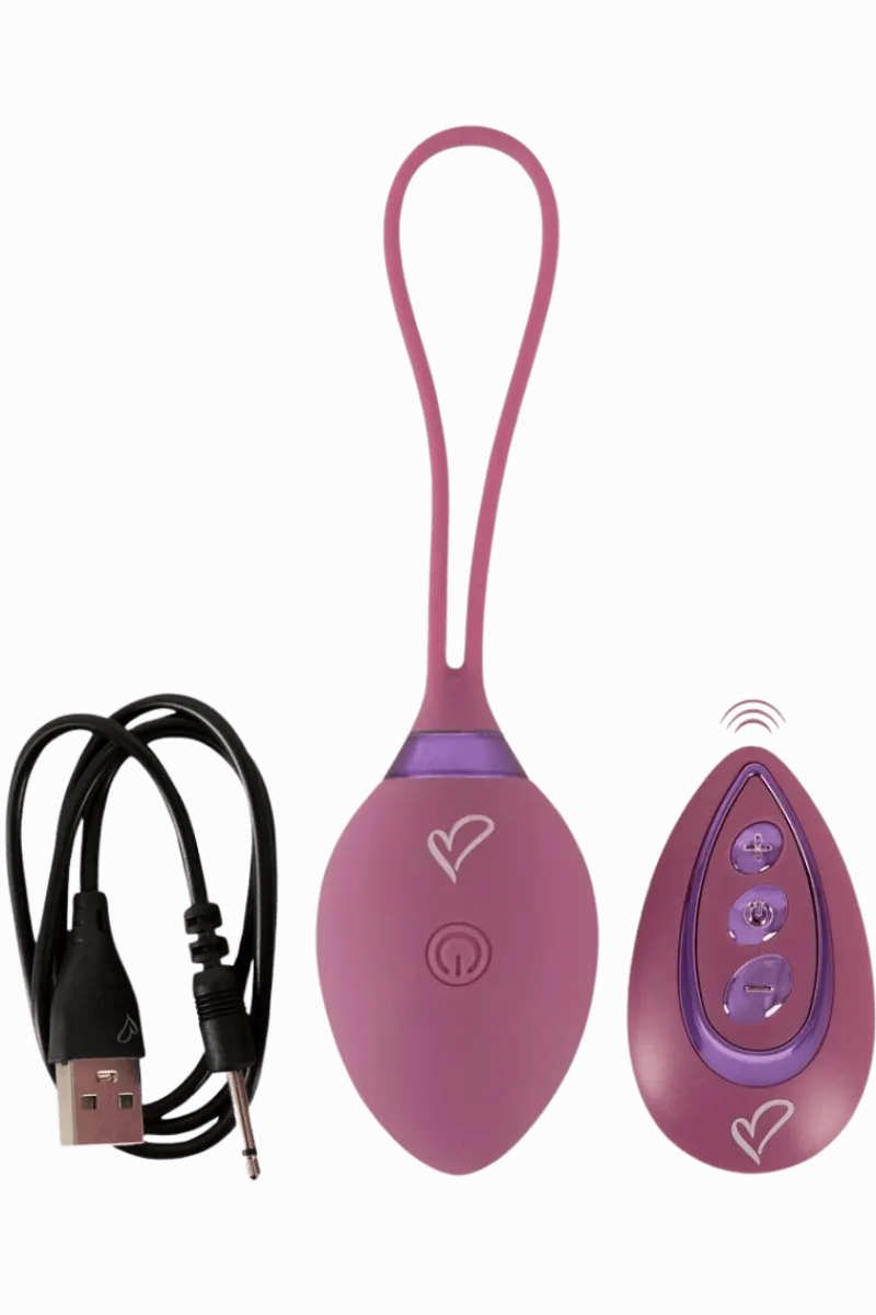 Beau Coeur Vibroeier|Liebeskugeln & Vibroeier * leise Vibro-Liebeskugel mit Fernbedienung in lila - 41g