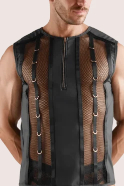 SVEN JOY MENT Männer Outfits * attook Netzhirt it Ringen