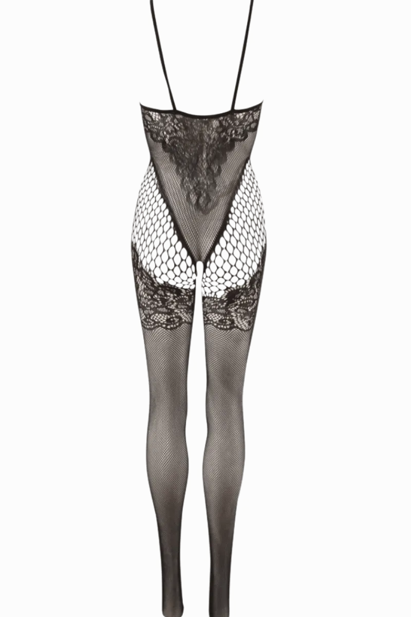 Fantasy by Cottelli Bodystockings & Netz * Muster Catsuit ouvert
