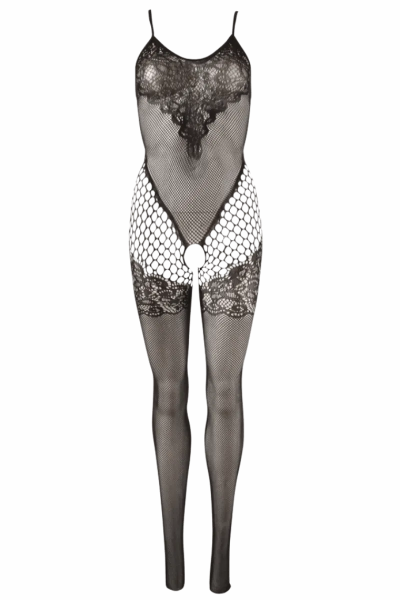 Fantasy by Cottelli Bodystockings & Netz * Muster Catsuit ouvert