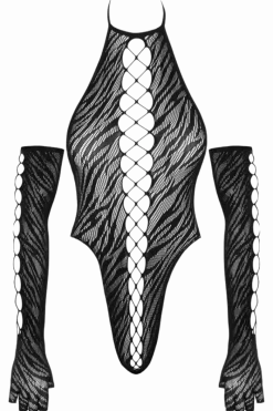 Fantasy by Cottelli Bodys|Bodystockings & Netz * Netzbody Set Stulpen