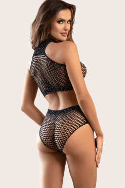 Liebeslust Reizwäsche Sets|Bodystockings & Netz * Netzset Strass 2tlg.