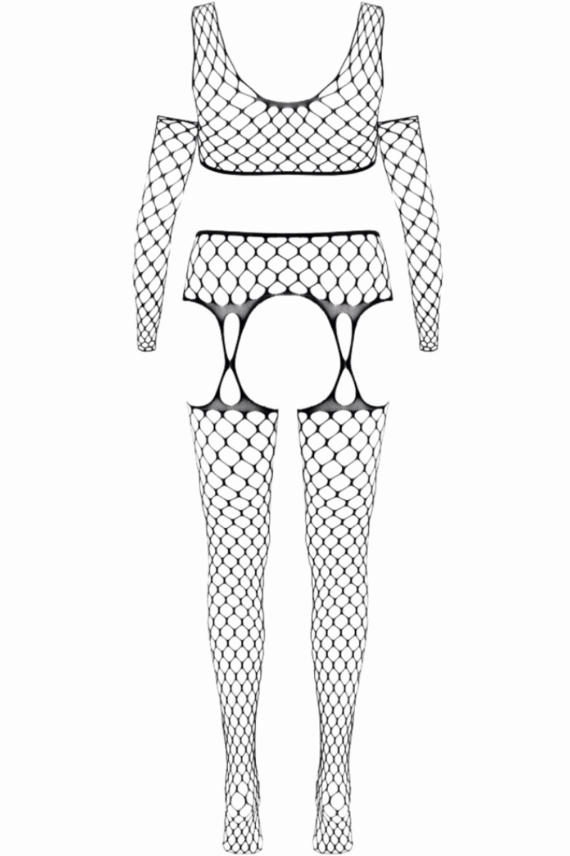 Fantasy by Cottelli Bodystockings & Netz * Netz-Set 3tlg. schwarz
