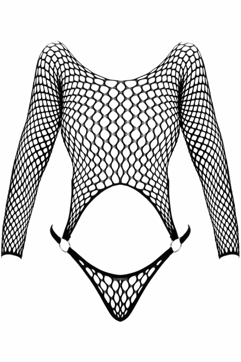 Fantasy by Cottelli Bodys|Bodystockings & Netz * Netz-Stringbody Langarm