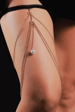 Liebeslust Körperschmuck|Harness * Oberschenkelschmuck gold