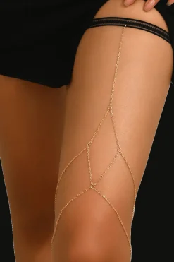 Liebeslust Körperschmuck|Harness * Oberschenkelschmuck - Ketten gold