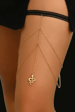 Liebeslust Körperschmuck|Harness * Oberschenkelschmuck - Schlange gold