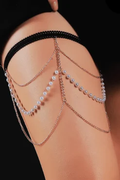 Liebeslust Körperschmuck|Harness * Oberschenkelschmuck silber
