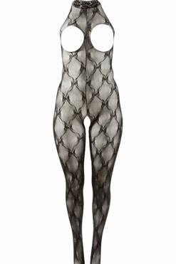 Fantasy by Cottelli Bodystockings & Netz * Ouvert Catsuit black