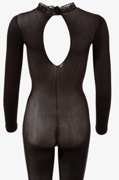 Fantasy by Cottelli Bodystockings & Netz * Ouvert Catsuit langarm black
