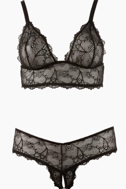 Cottelli Collection Plus Size Reizwäsche Sets * Ouvert Dessous Set schwarz Plus Size
