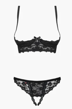 Obsessive Reizwäsche Sets * Ouvert Set aus Blütenspitze