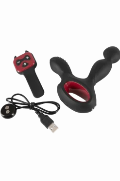 Rebel Prostata Vibrator|Analplugs & Ketten * Prostatavibrator mit Wärmefunktion - Ø 3,3 cm | 14,5 cm