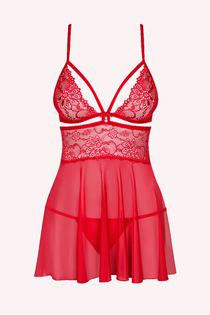 Obsessive Negligee & Babydoll * Rotes Babydoll mit Spitze