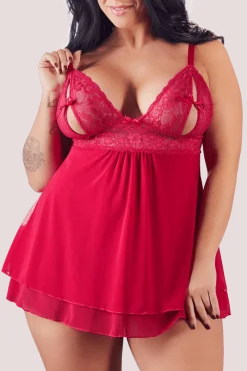 Cottelli Collection Plus Size Negligee & Babydoll * Rotes Babydoll Plus Size