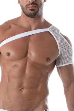 TOF PARIS Harness * Schulter Harness mit Netz weiß