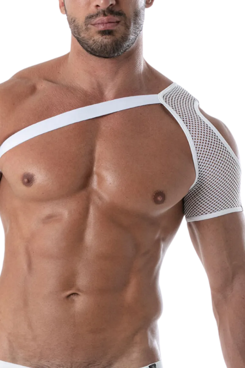 TOF PARIS Harness * Schulter Harness mit Netz weiß