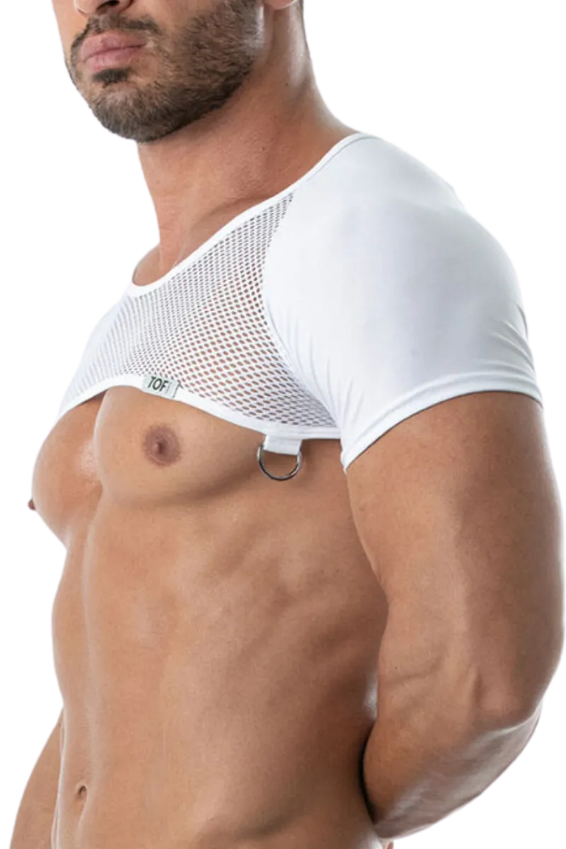TOF PARIS Männer Outfits|Harness * chuter Harne hirt it Netz weiß