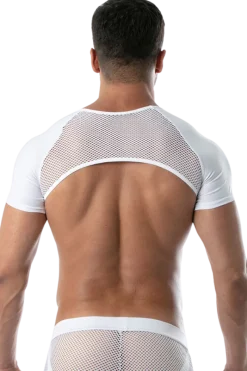 TOF PARIS Männer Outfits|Harness * chuter Harne hirt it Netz weiß