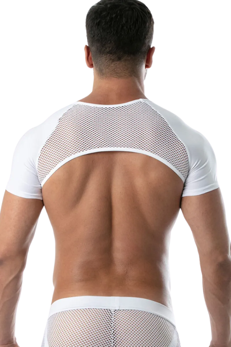 TOF PARIS Männer Outfits|Harness * chuter Harne hirt it Netz weiß