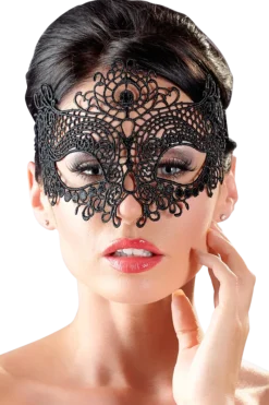 Cottelli Collection Soft Bdsm * schwarze Augenmaske gestickt