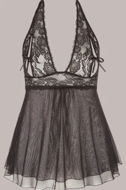 Cottelli Collection Plus Size Negligee & Babydoll * Schwarzes Babydoll Plus Size