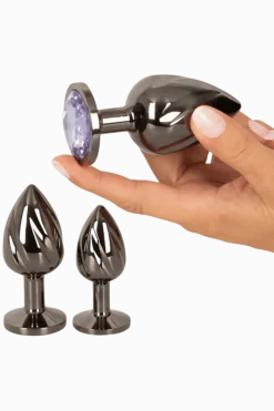 ANOS Analtoys|Analplugs & Ketten * spiralförmiges Analplug Trio Metall