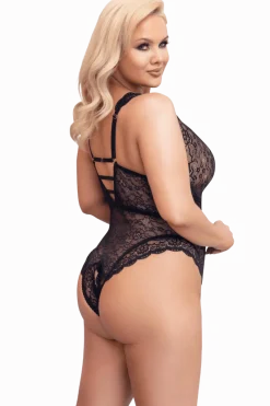 Cottelli Collection Plus Size Bodys * Spitzenbody mit Zierschnürung Plus Size