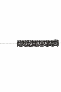 Cottelli Collection Körperschmuck * Spitzenhalsband mit Kettenverschluss