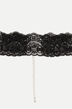 Cottelli Collection Körperschmuck * Spitzenhalsband mit Kettenverschluss